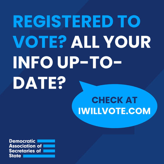 One of my earliest graphics made for DASS, a CTA reminding viewers to register to vote.