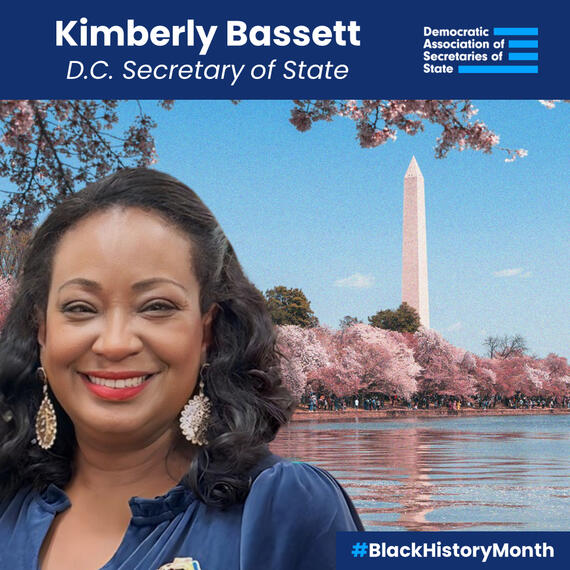 One of the Black History Month graphics I created to celebrate Black Democratic Secretaries of State.