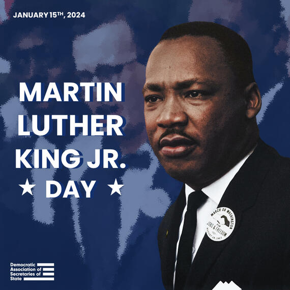 A graphic for Martin Luther King Jr. Day.