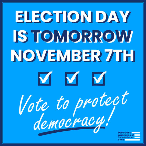 An reminder/announcement graphic for Election Day, 2023.
